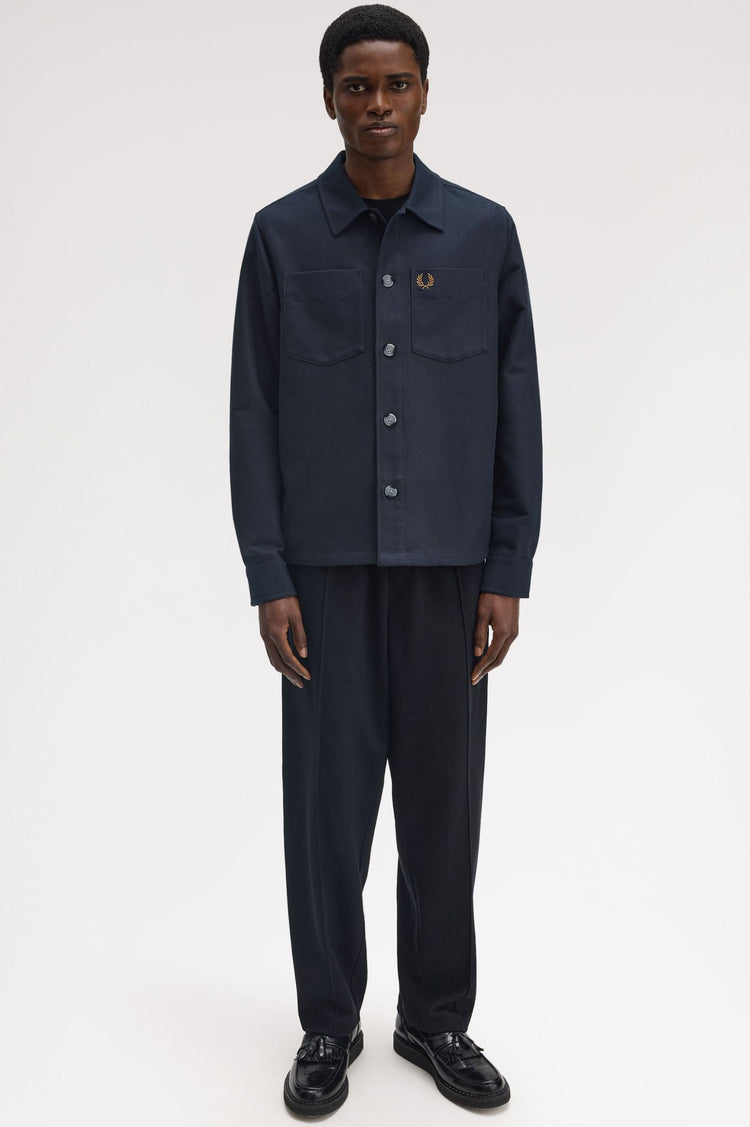 Brushed Twill Overshirt - Navy