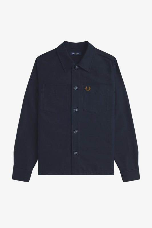 Brushed Twill Overshirt - Navy