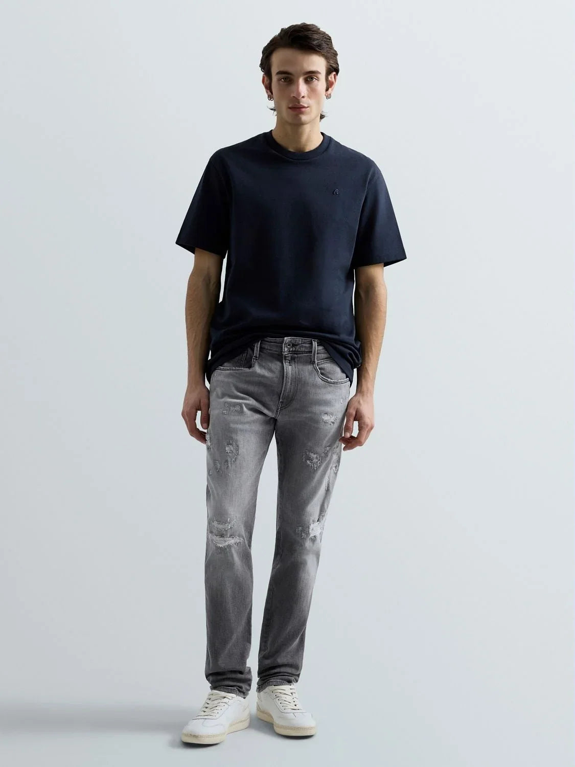 Replay Anbass slim fit-jeans mellangrå
