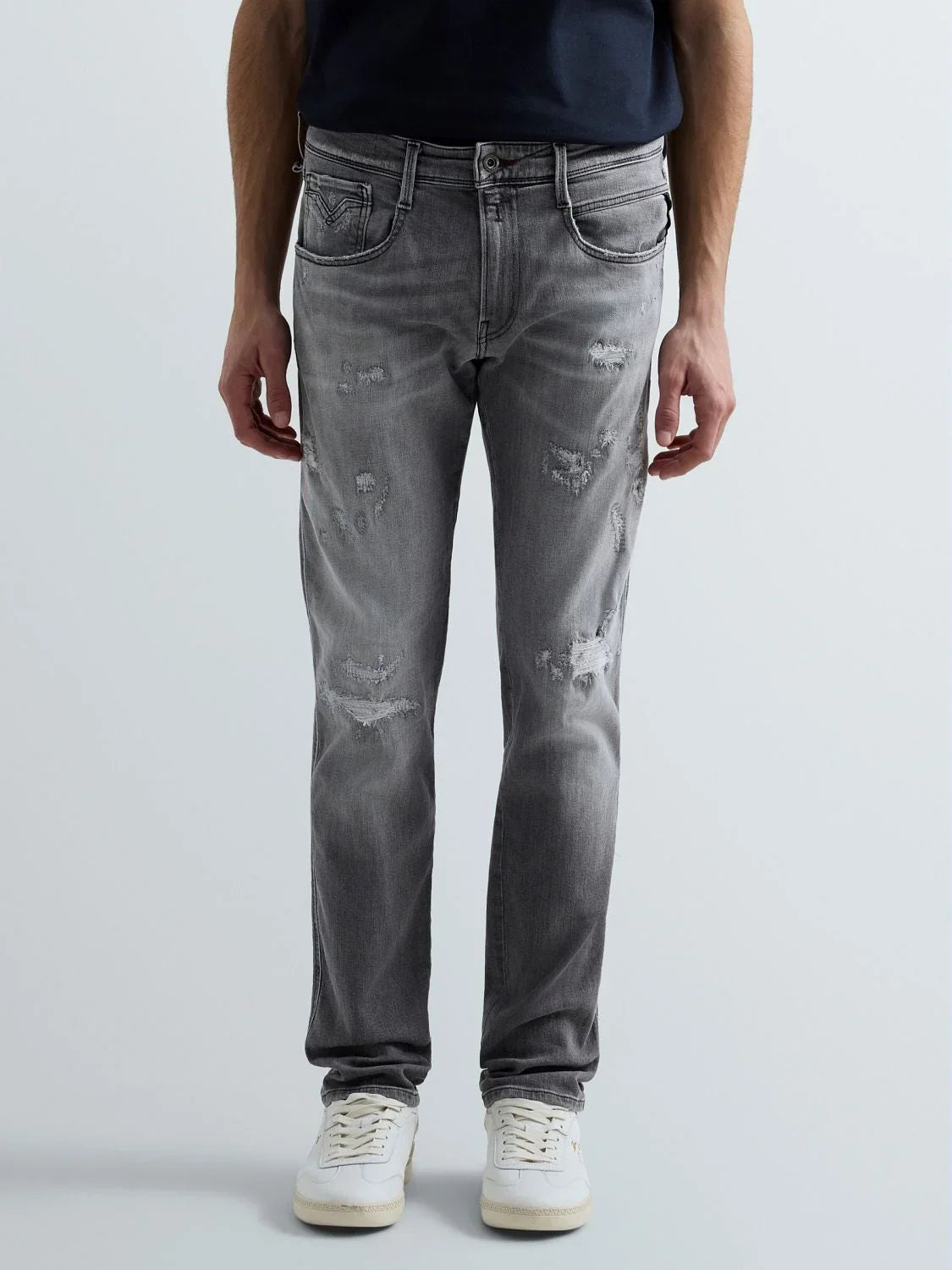 Replay Anbass slim fit-jeans mellangrå
