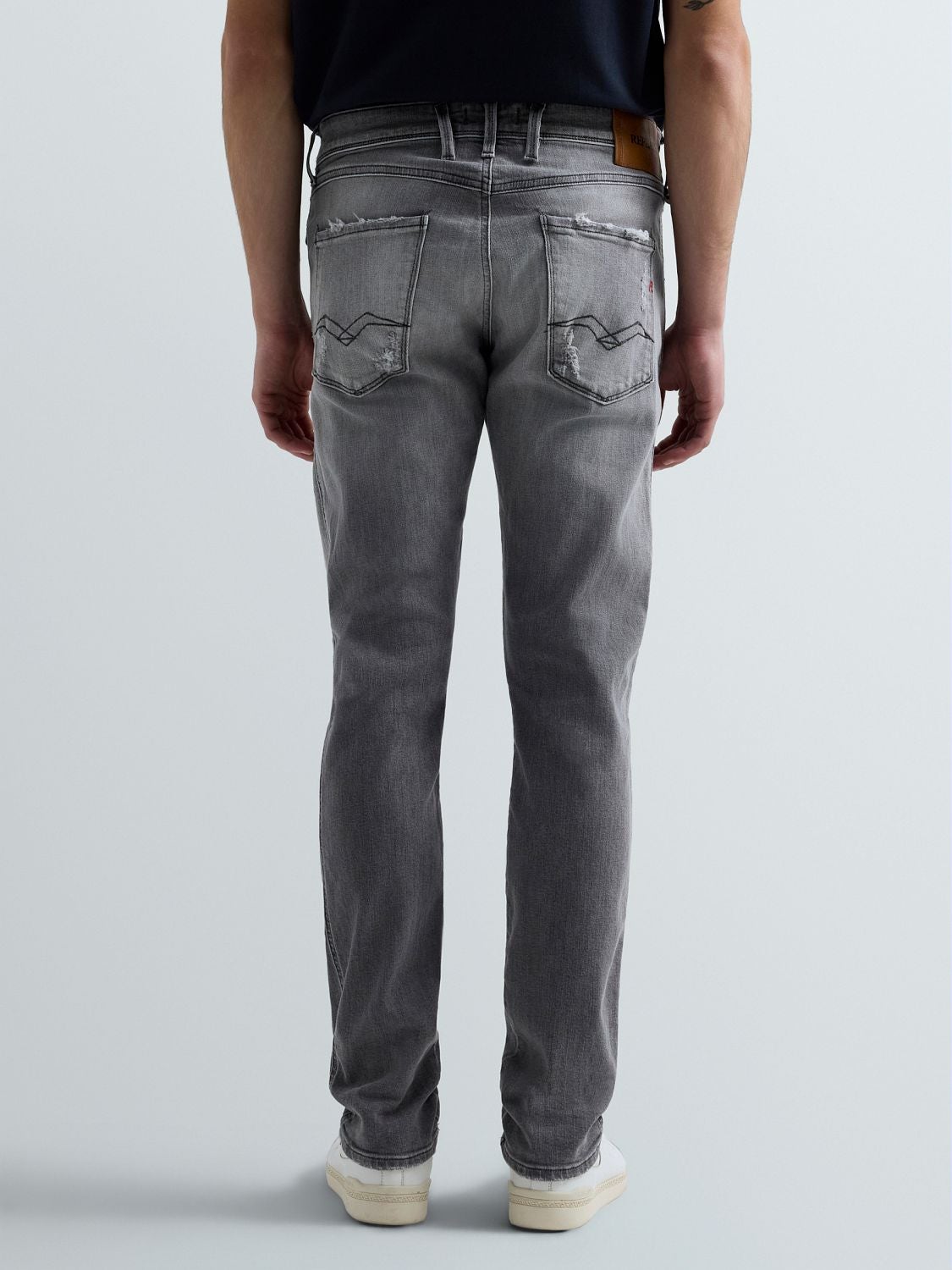 Anbass slim fit-jeans - Mellangrå – bild 3