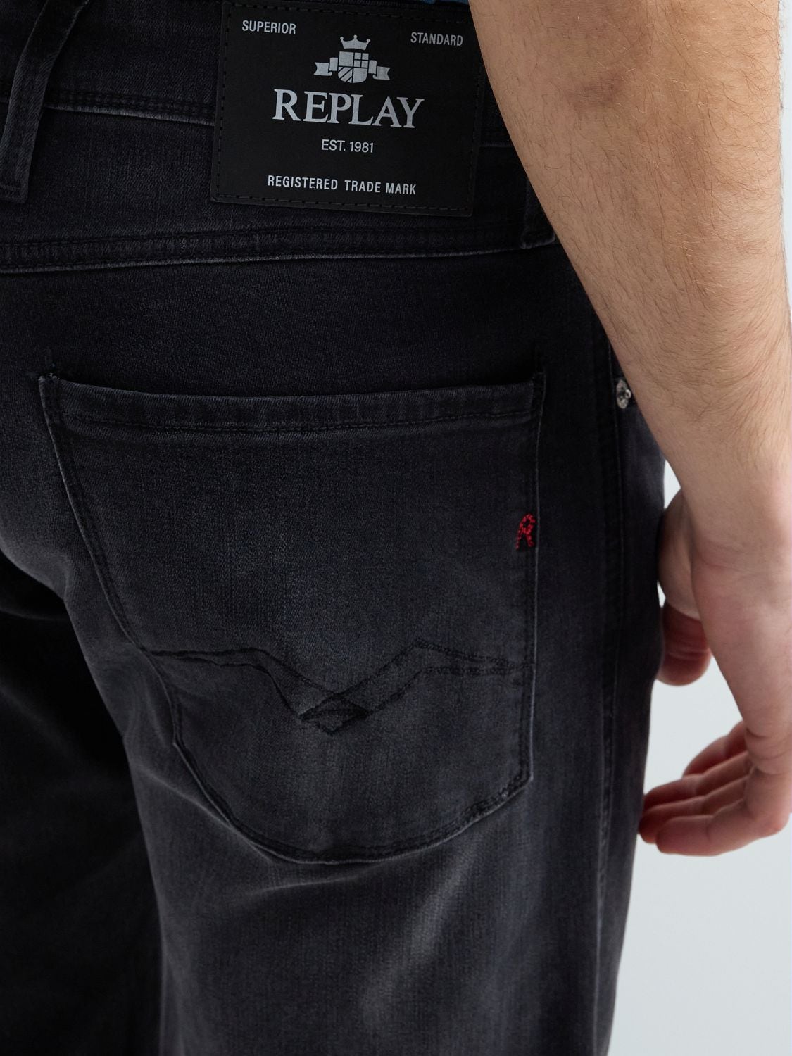 Anbass slim fit-jeans - Mörkgrå (M914.103 C36) – bild 6