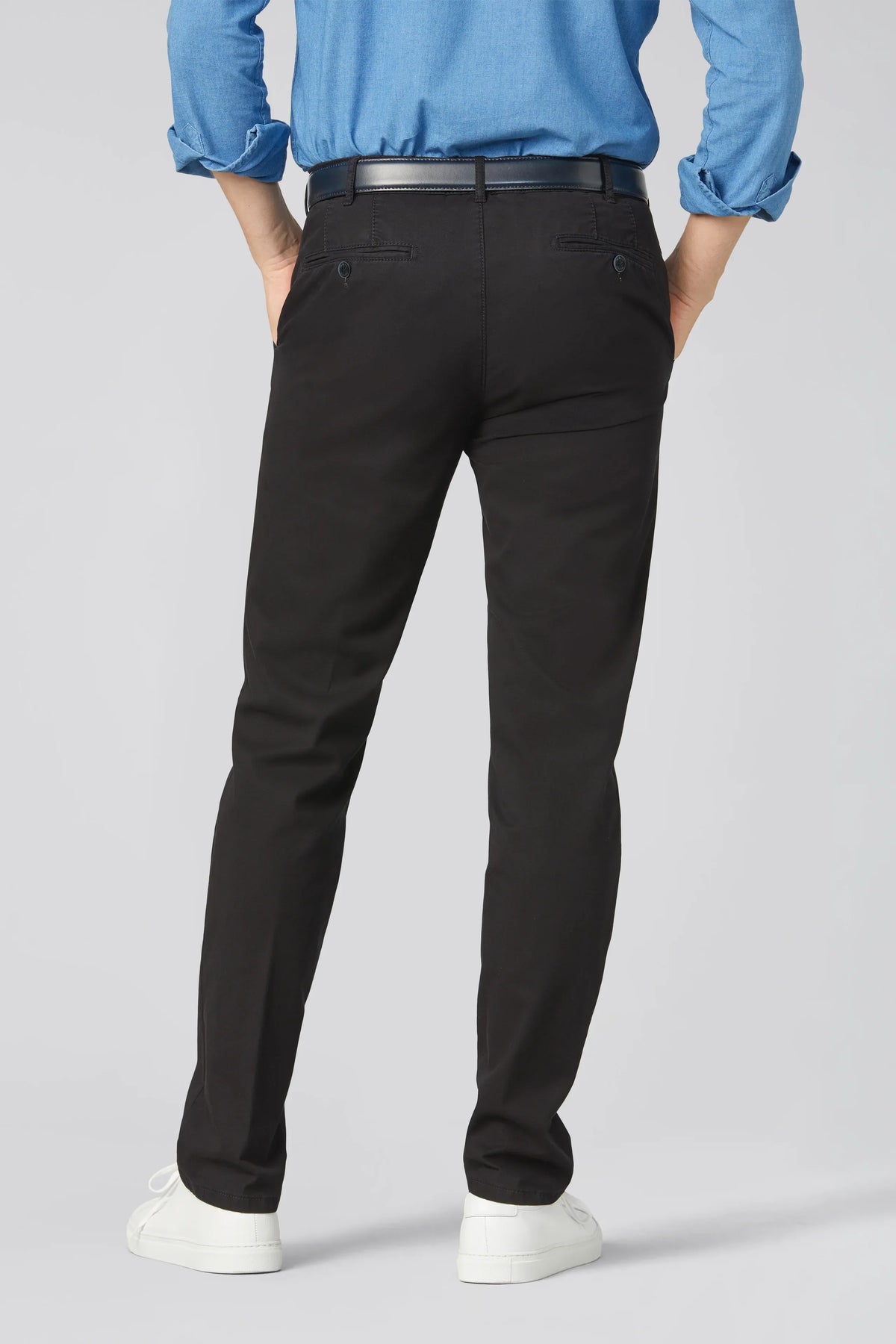 Bonn Modern Chinos - Svart – detalj
