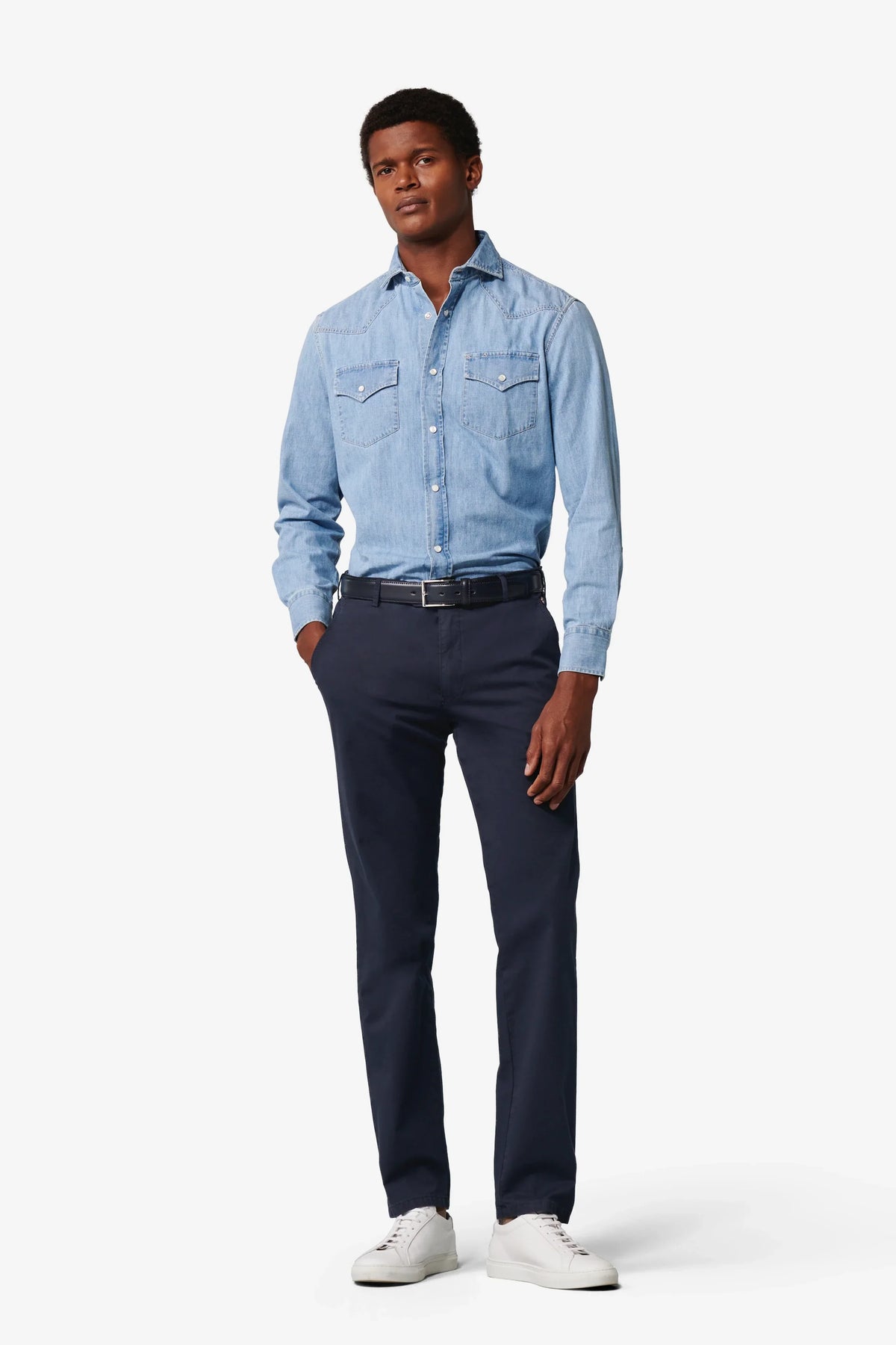 Bonn Modern Chinos - Marinblå – baksida