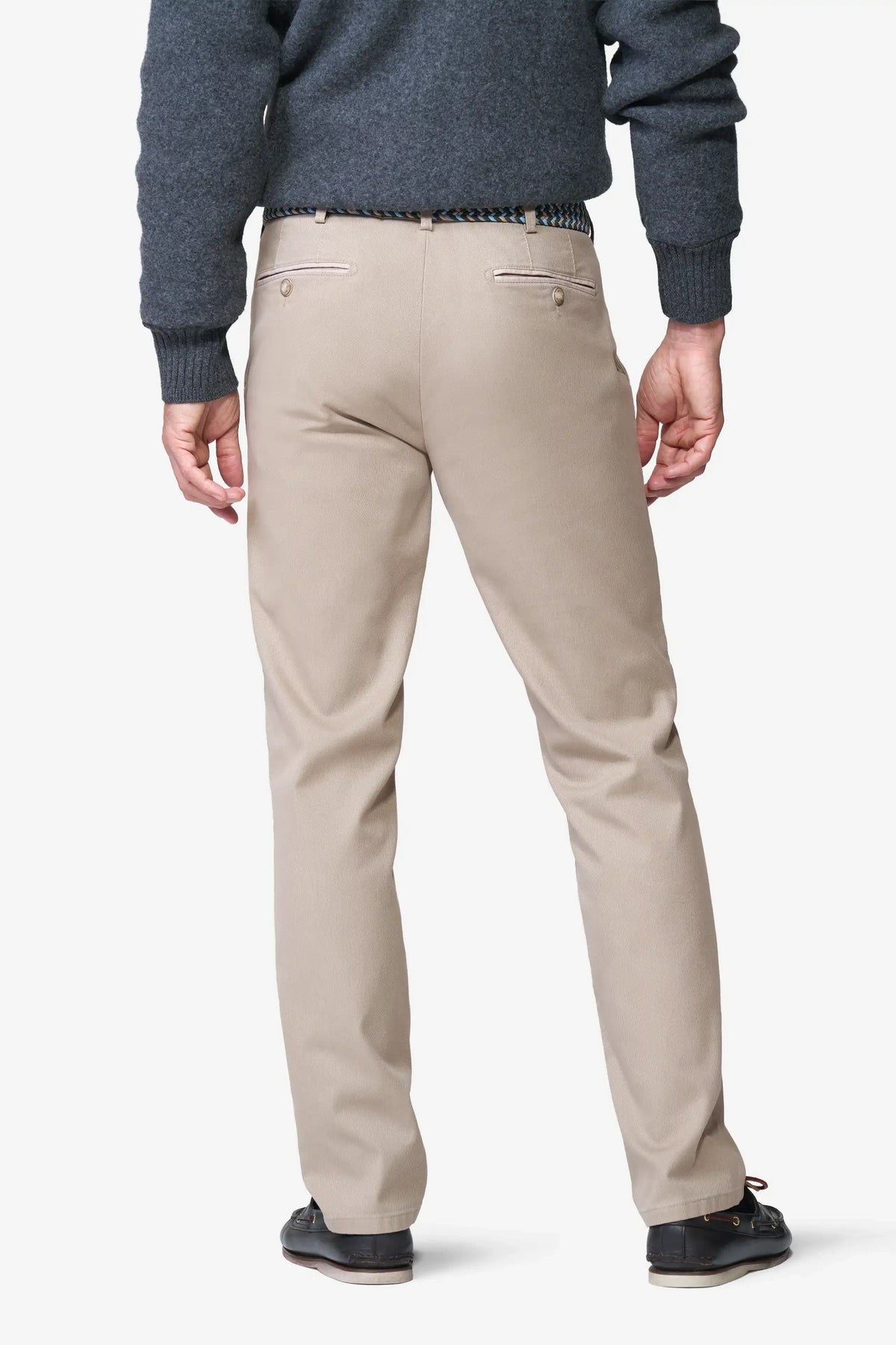 Bonn Canvas Look Chinos - Beige – detalj