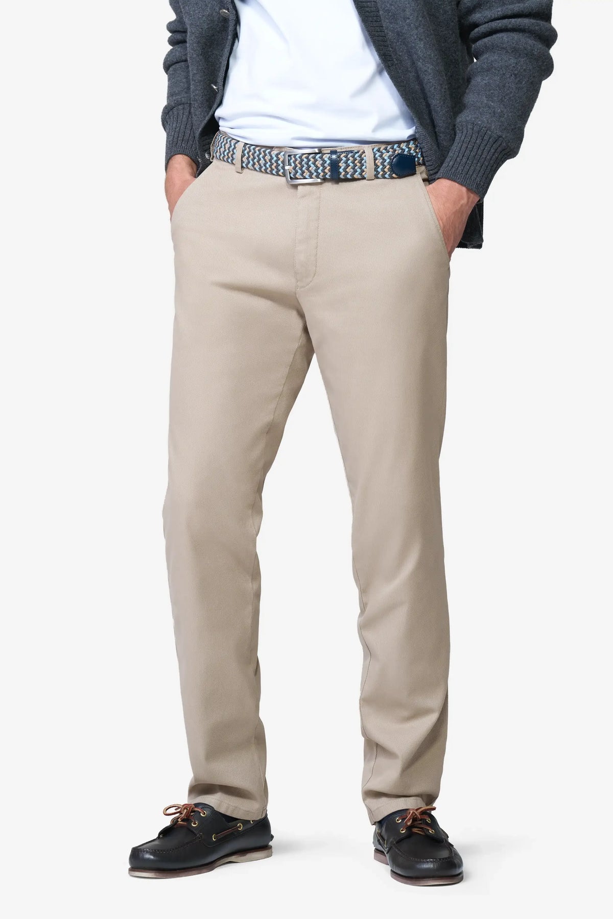 Bonn Canvas Look Chinos - Beige – framsida