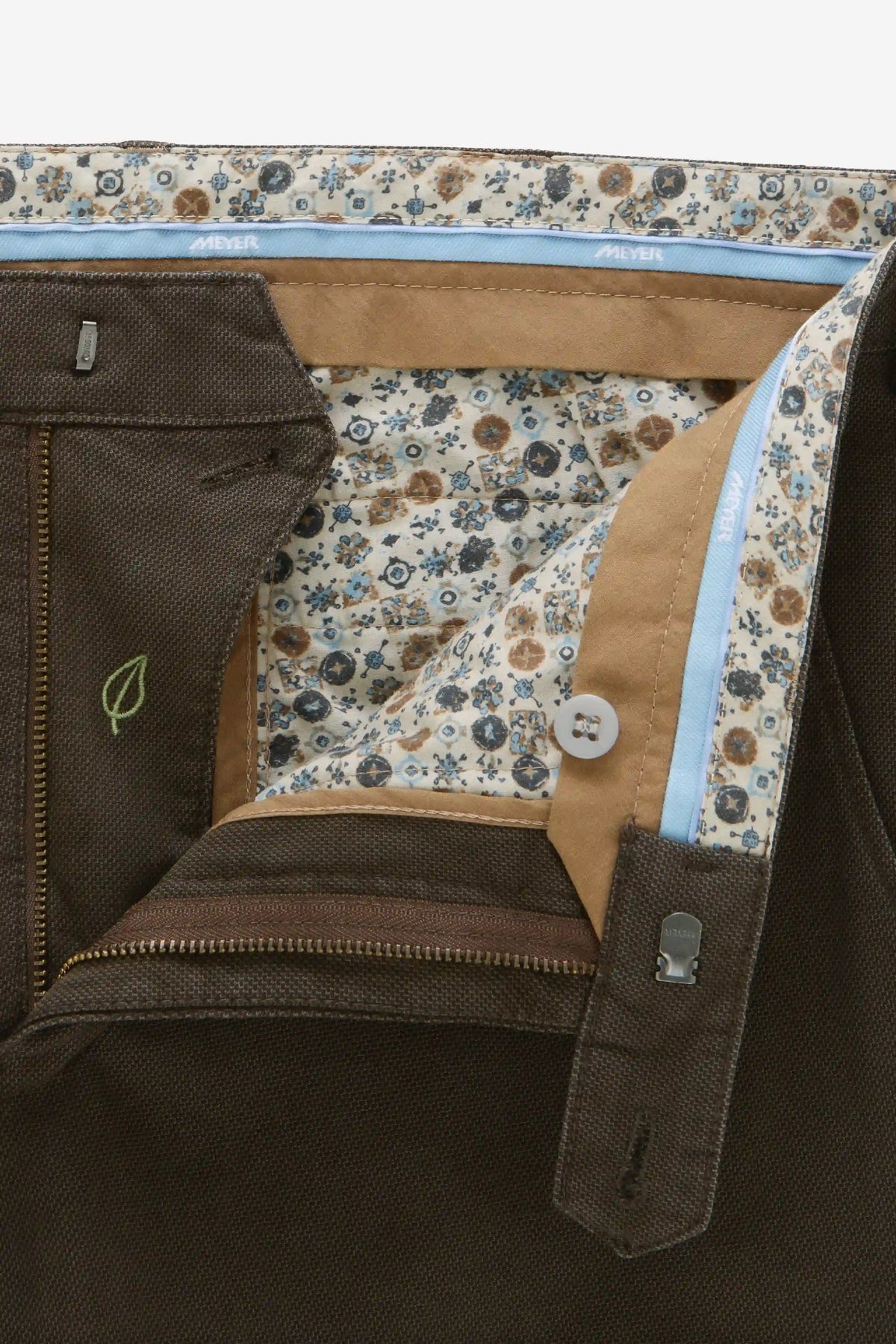 Roma Micro Fantasy Chinos - Oliv – närbild