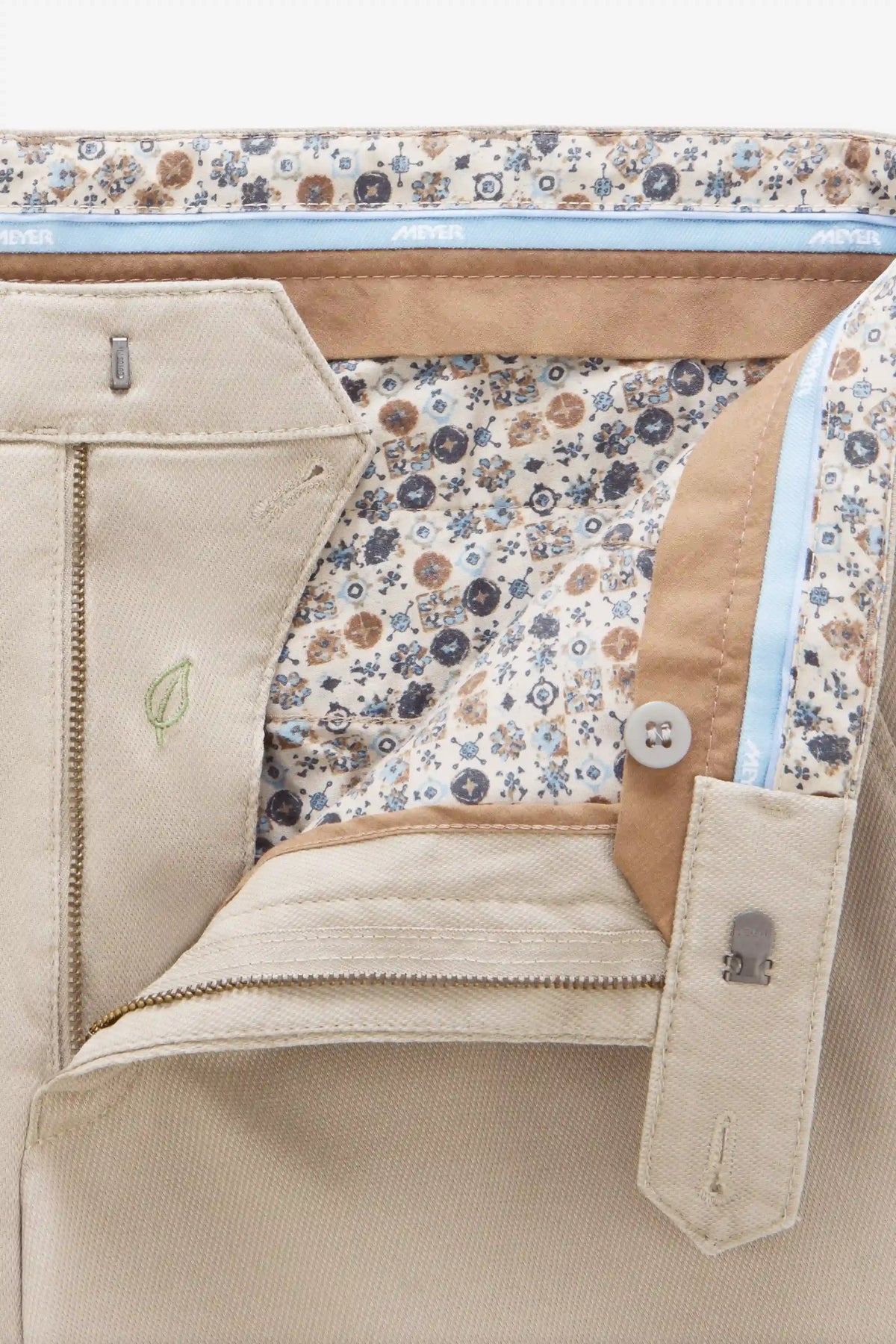 Bonn Canvas Look Chinos - Beige – närbild