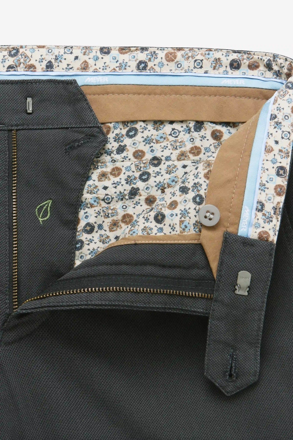 Roma Micro Fantasy Chinos - Kolgrå – närbild