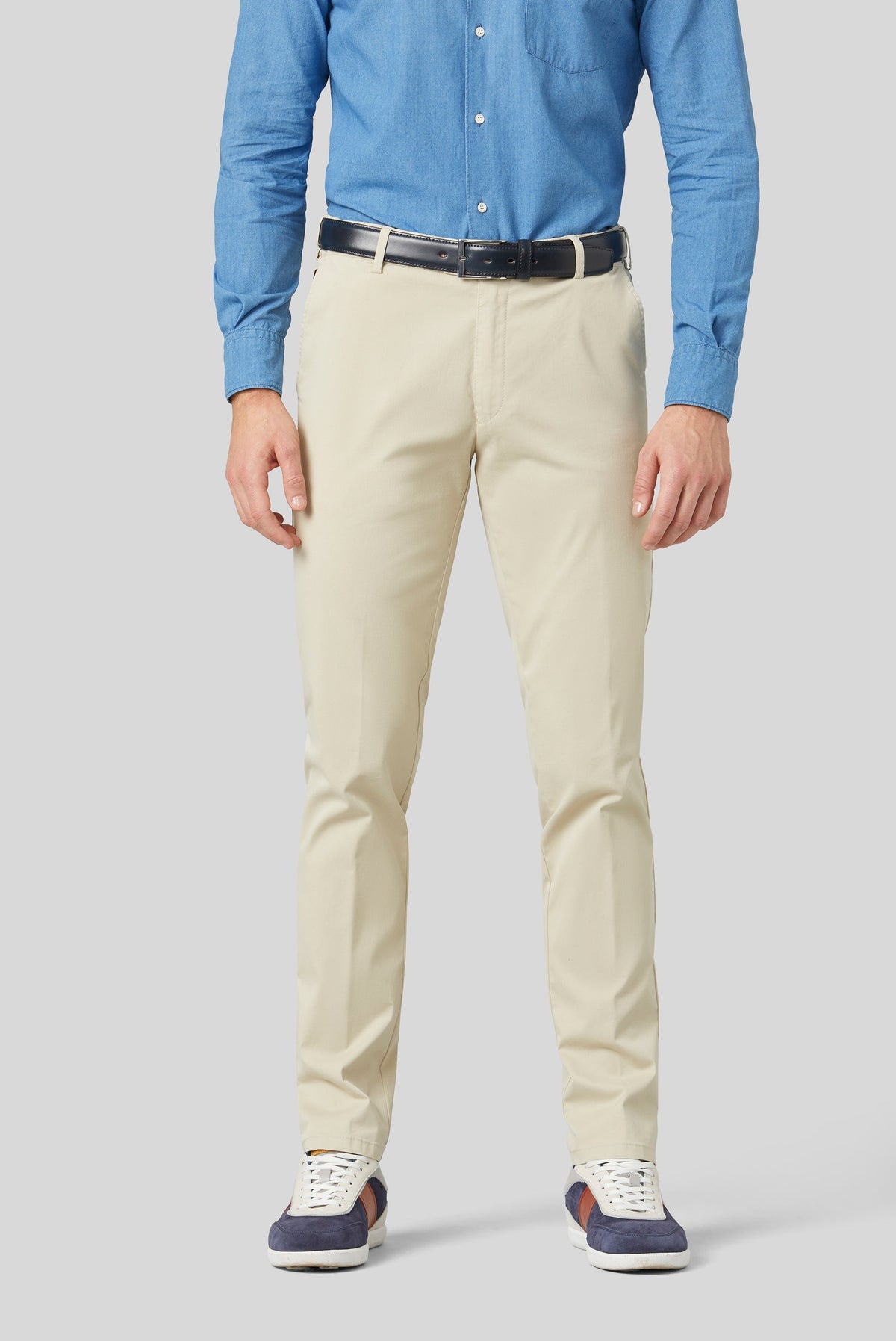 Oslo Flex Chinos - Beige – framsida