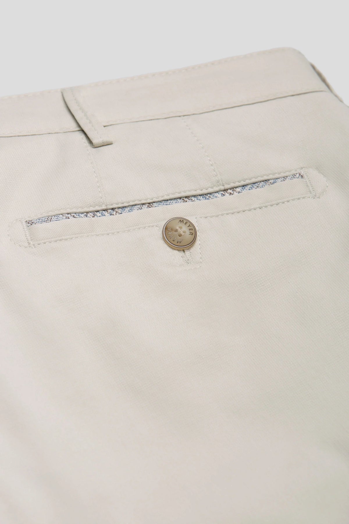Roma Fine Cotton Texture Chinos - Beige – närbild