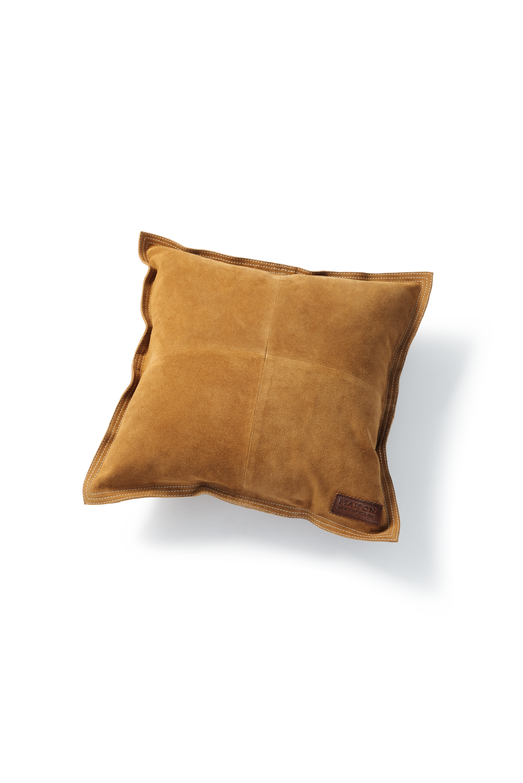 Kuddfodral i kosplitmocka 45 x 45 cm - Saffran – framsida