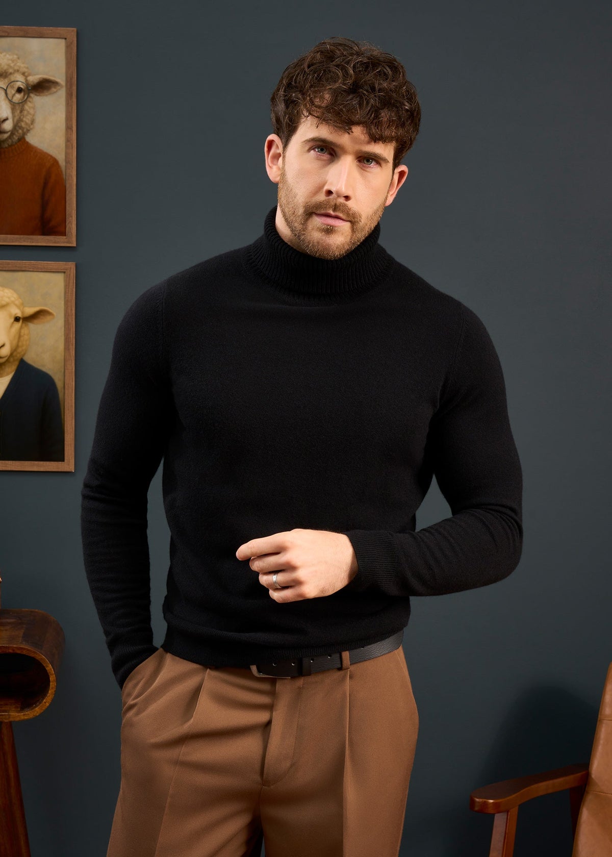 Petersham Long Sleeve Roll Neck - BLA - bild 2