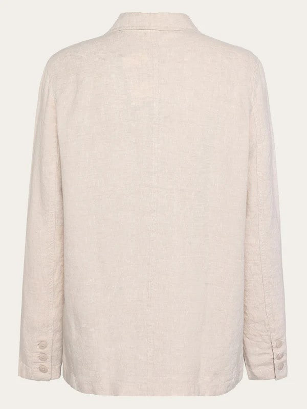 Linen blazer- GOTS/Vegan - 1449 Yarndyed - Light feather gray