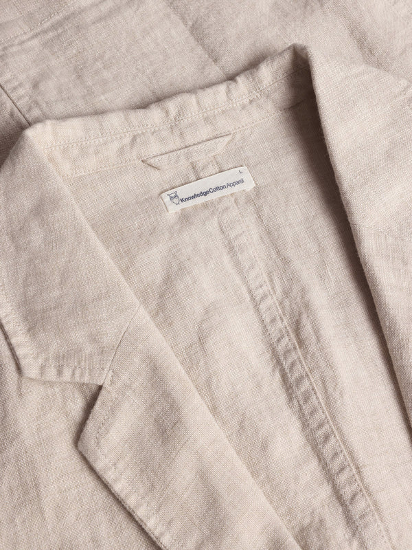 Linen blazer- GOTS/Vegan - 1449 Yarndyed - Light feather gray