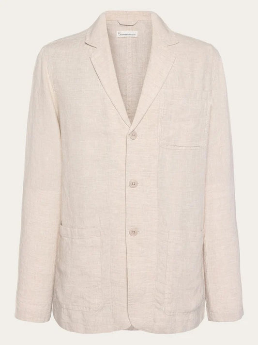 Linen blazer- GOTS/Vegan - 1449 Yarndyed - Light feather gray