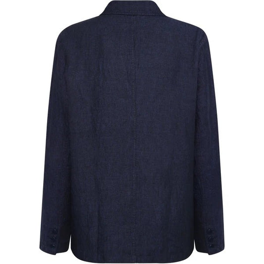 Linen blazer- GOTS/Vegan - 1450 Yarndyed - Total Eclipse