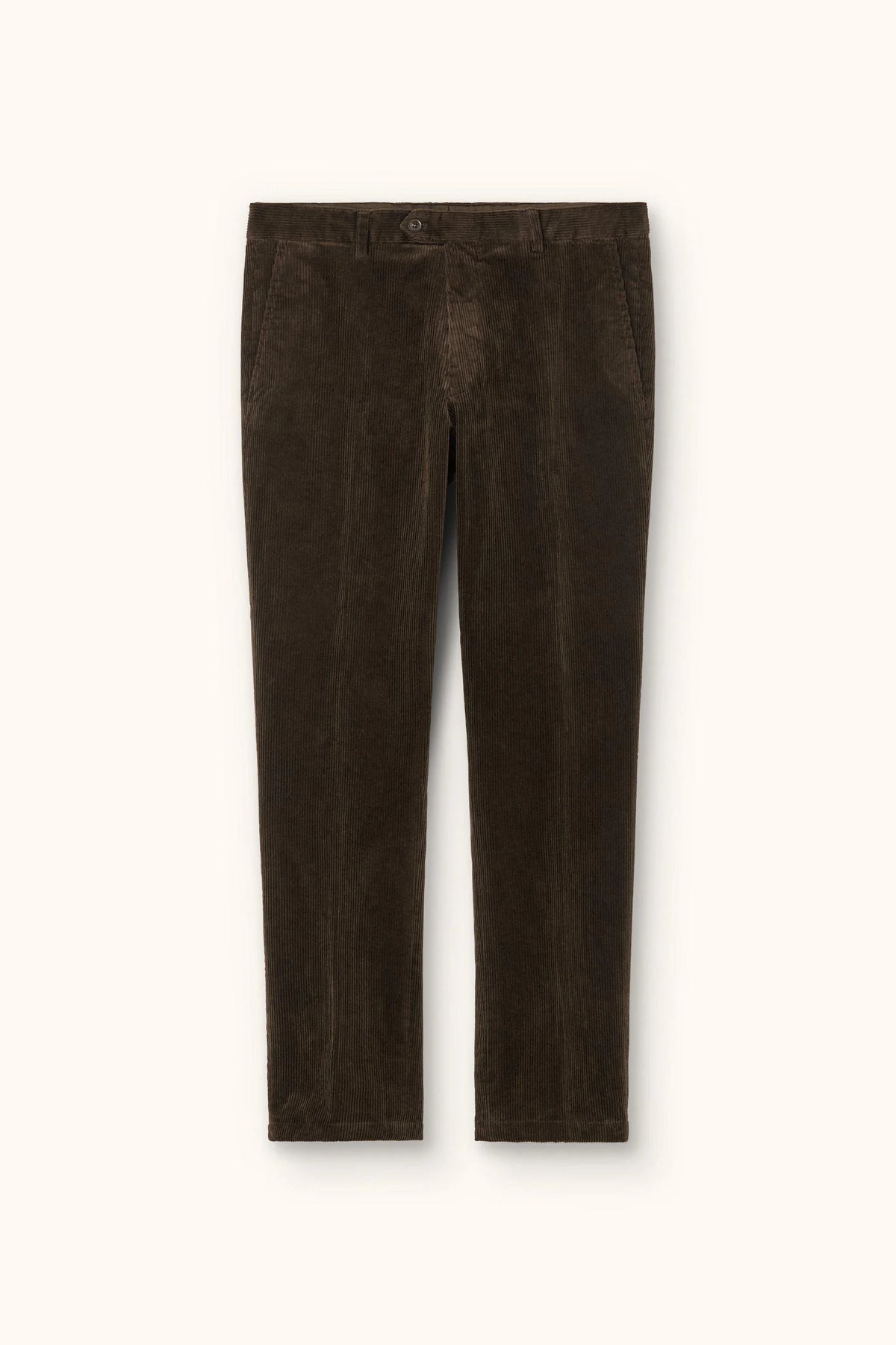 Dandy Regular Fit Manchesterbyxor - Mörkbrun – produktbild framsida