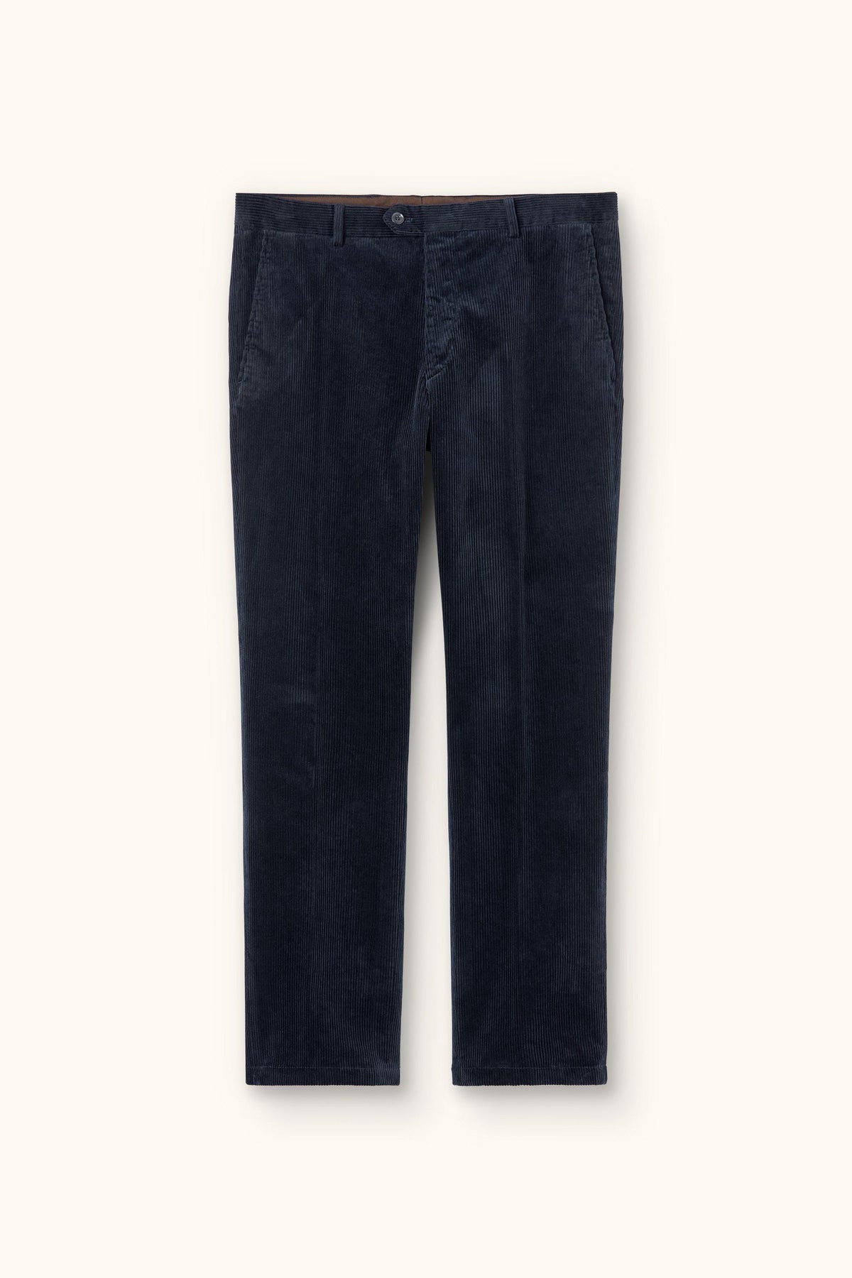 Dandy Regular Fit Manchesterbyxor - Mörkblå – produktbild framsida