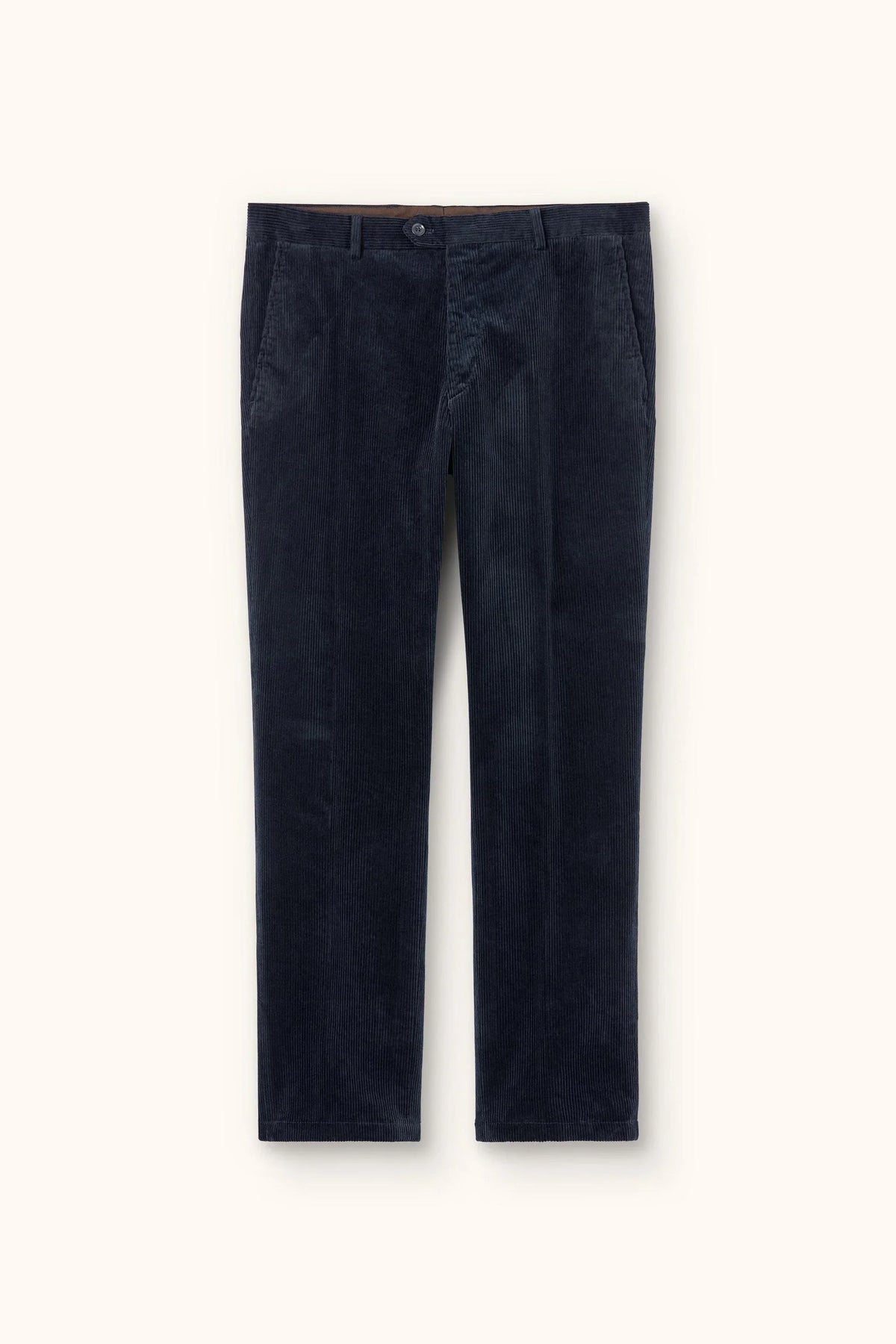 Dandy Regular Fit Manchesterbyxor - Mörkblå – produktbild framsida