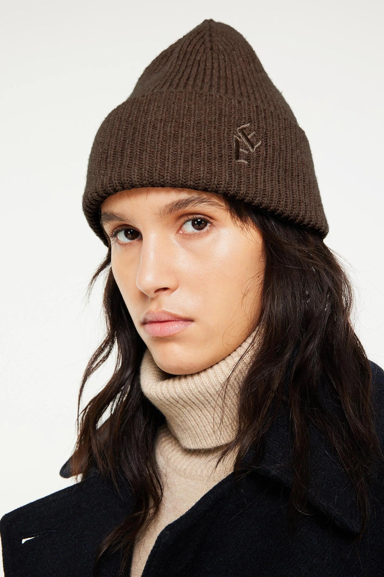 Rib Hat - Brown Melange