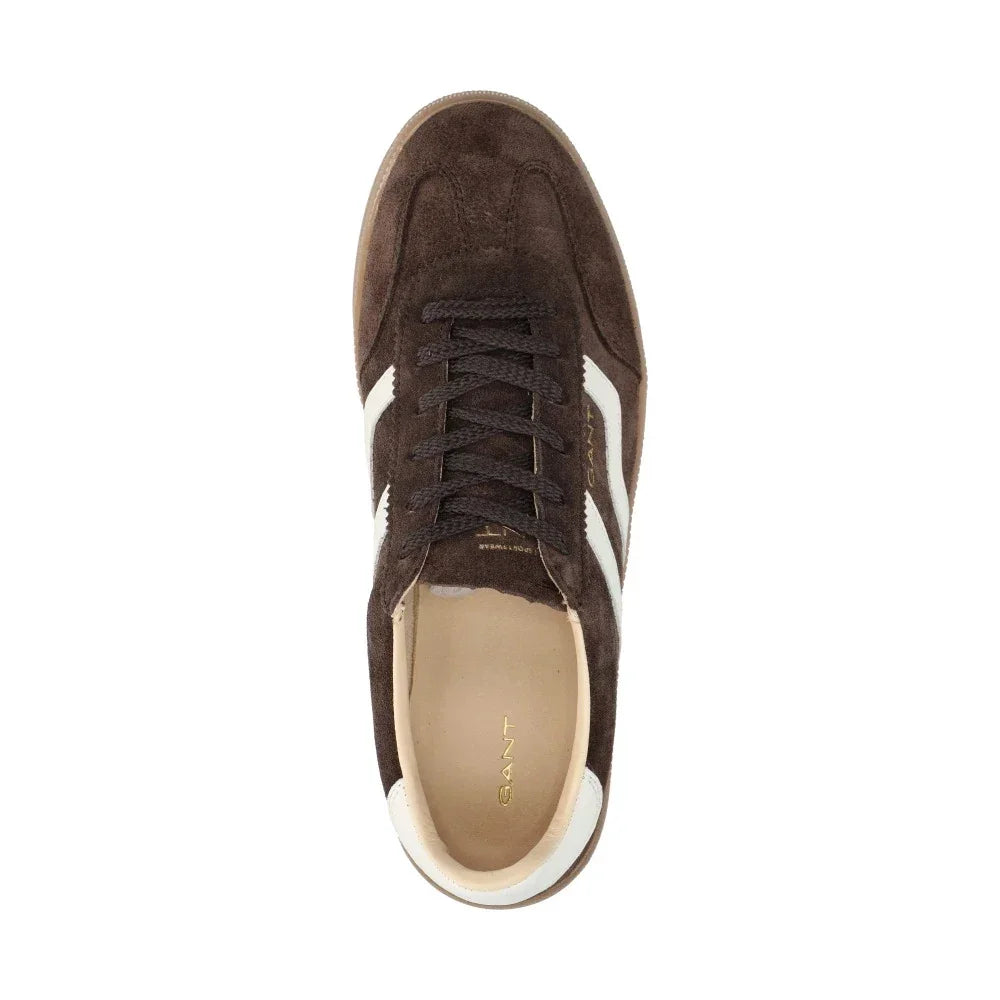 Gant Cuzima sneaker i mole brown och off white