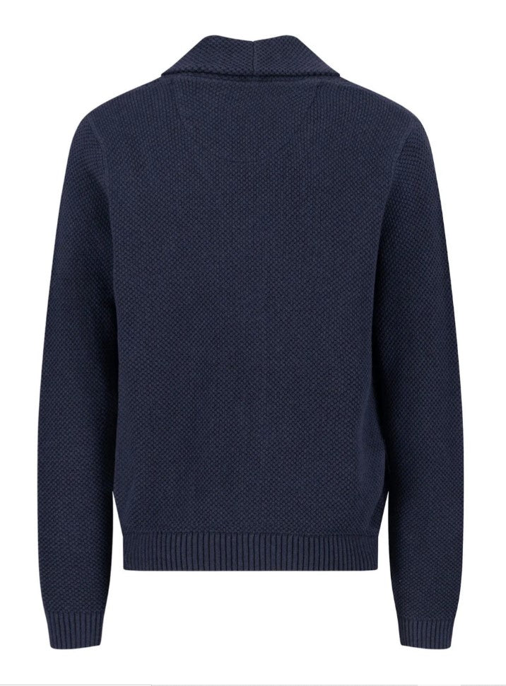 Cardigan med sjalkrage - Marinblå