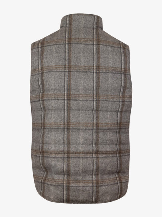 Vest Buttoned Checked Padded Wool / PES - 353 Grey check