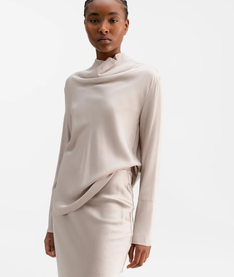 Ayumi silk blouse - Greige