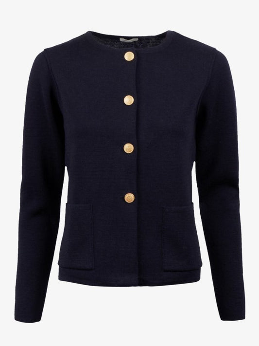 Stina Cardigan, Knitted - Navy