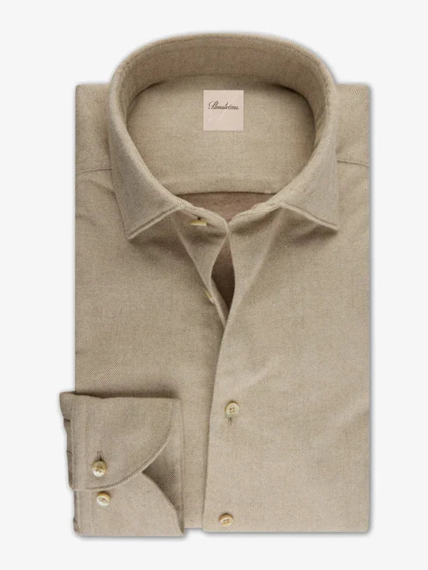 Stenströms MTO beige skjorta regular fit