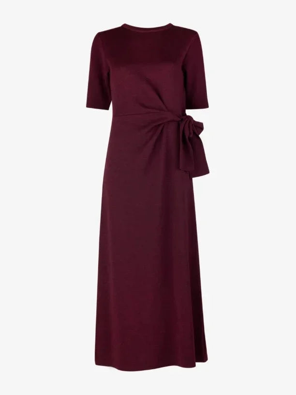 Stenströms MTO Melody Knit Dress mörkröd stickad klänning
