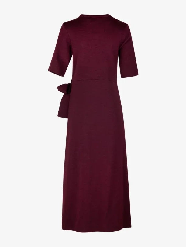 Stenströms MTO Melody Knit Dress mörkröd stickad klänning