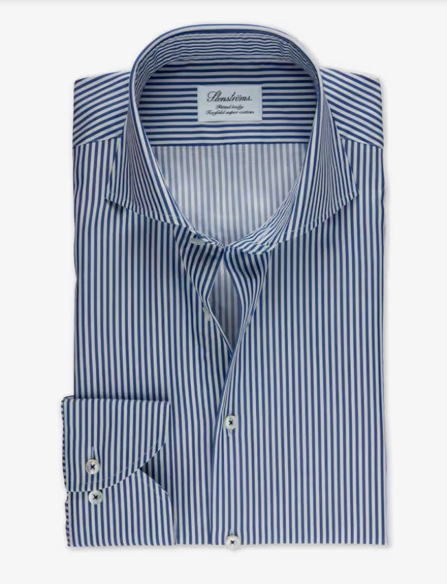 Fitted Body, C11 RC cuff - 122 Blue stripe