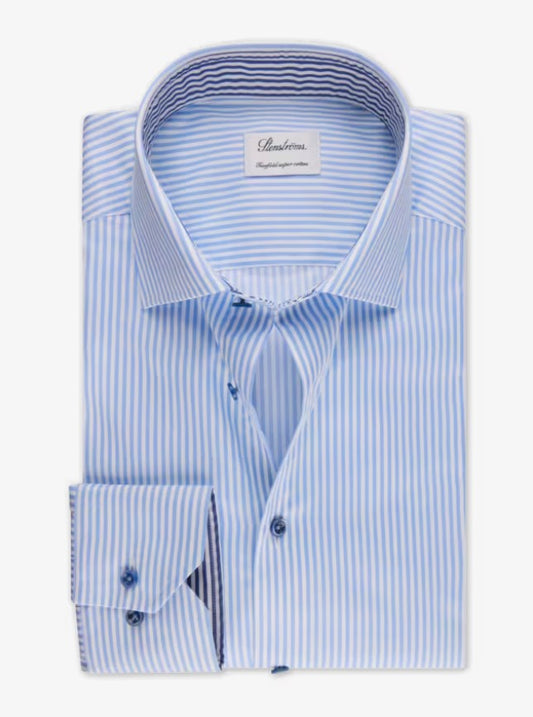 Slimline, C75 RM cuff Contrast - 102 Light blue stripe