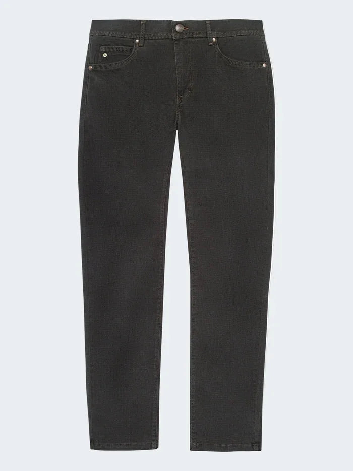 Sand 4-Way Stretch Micro Print Jeans i brunt