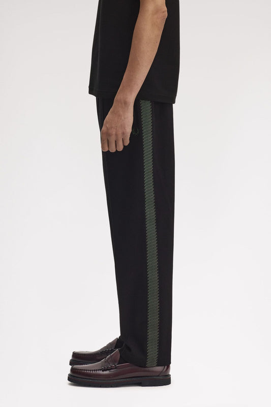 Tennis Grip Taped Track Pant - Black