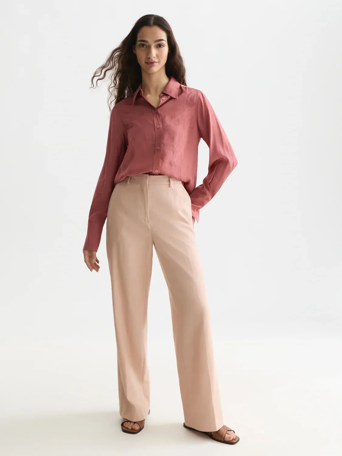 Scotch & Soda Jacquard shirt i färgen Withered Rose
