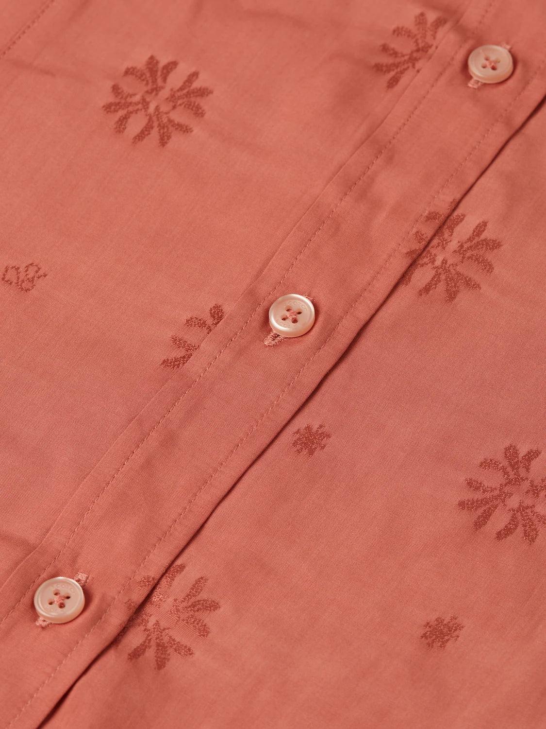 Scotch & Soda jacquard skjorta i färgen withered rose
