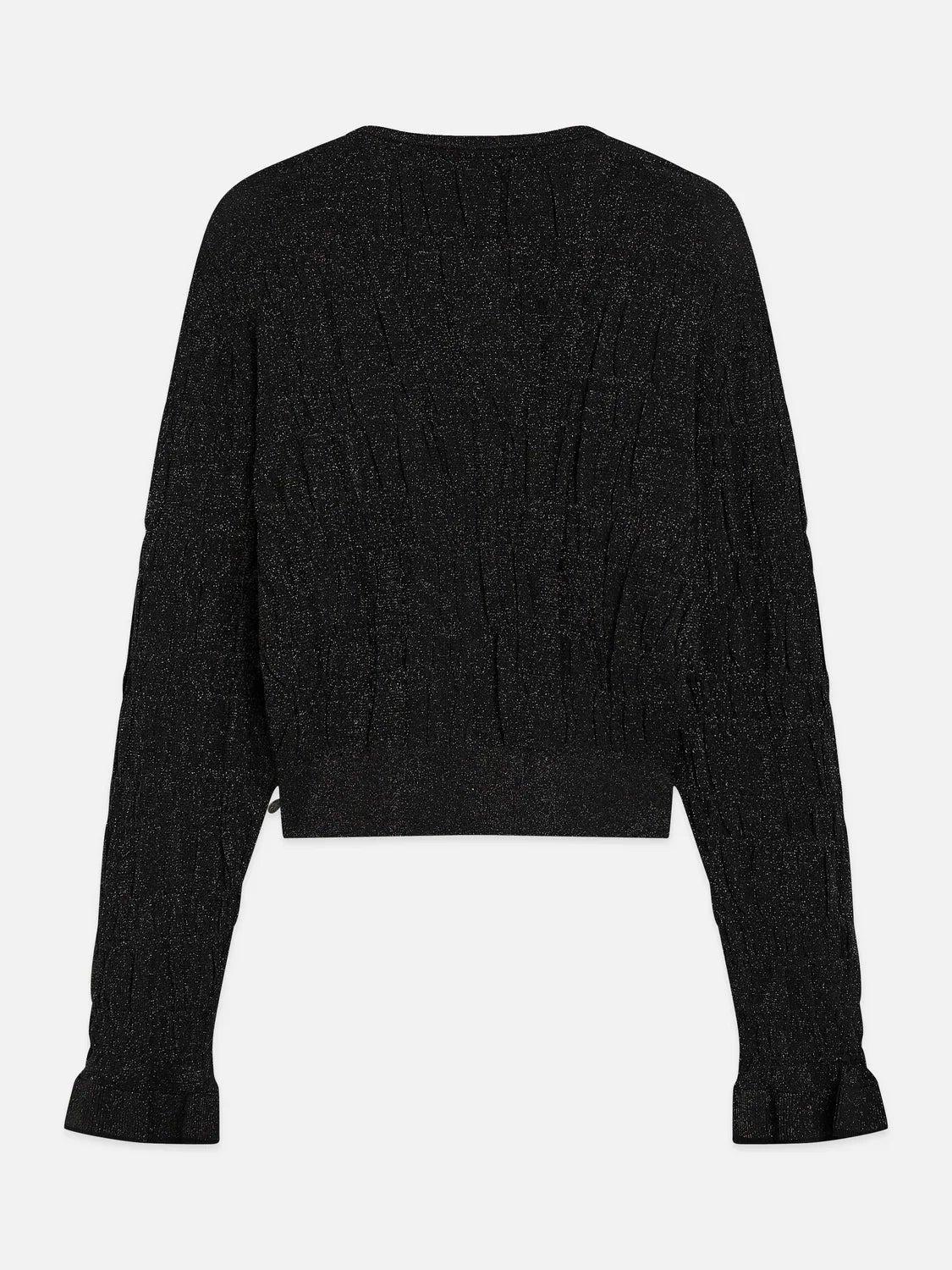 Smock stitch crew neck cardigan - Meteorite – bild 6