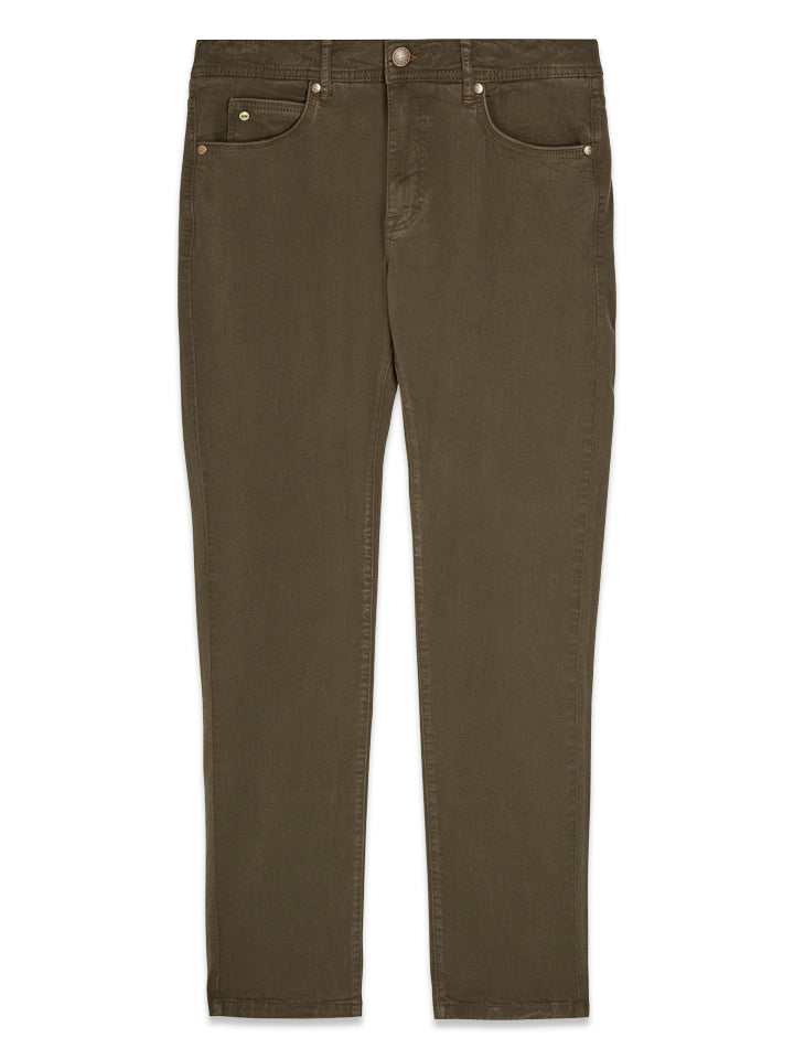 Velvet Touch Jeans - Dark Brown – framsida