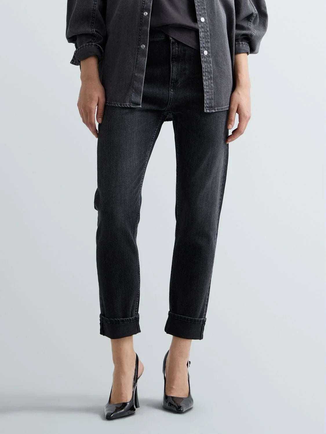 Marty boy fit-jeans - Mörkgrå – bild 2