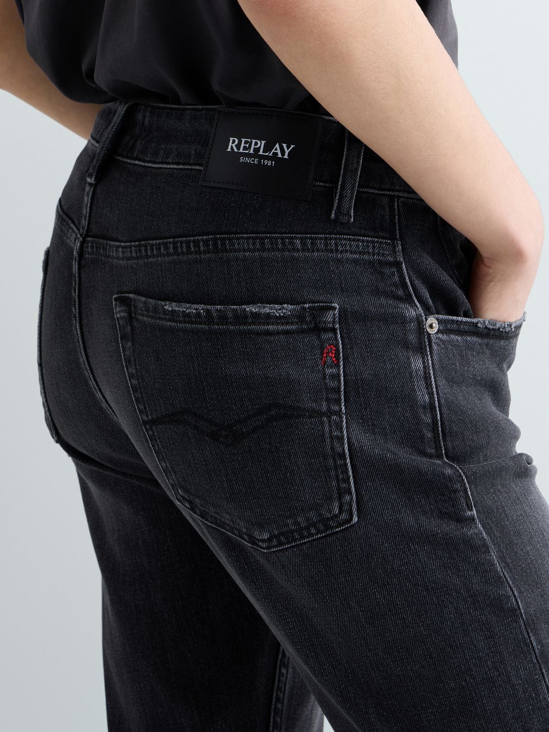 Marty boy fit-jeans - Mörkgrå – bild 5