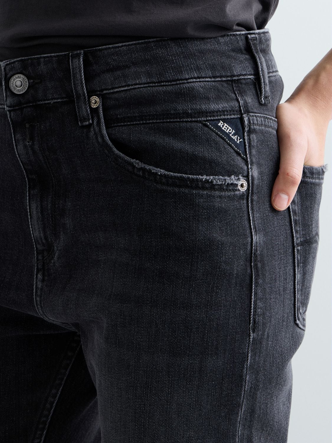 Marty boy fit-jeans - Mörkgrå – bild 7