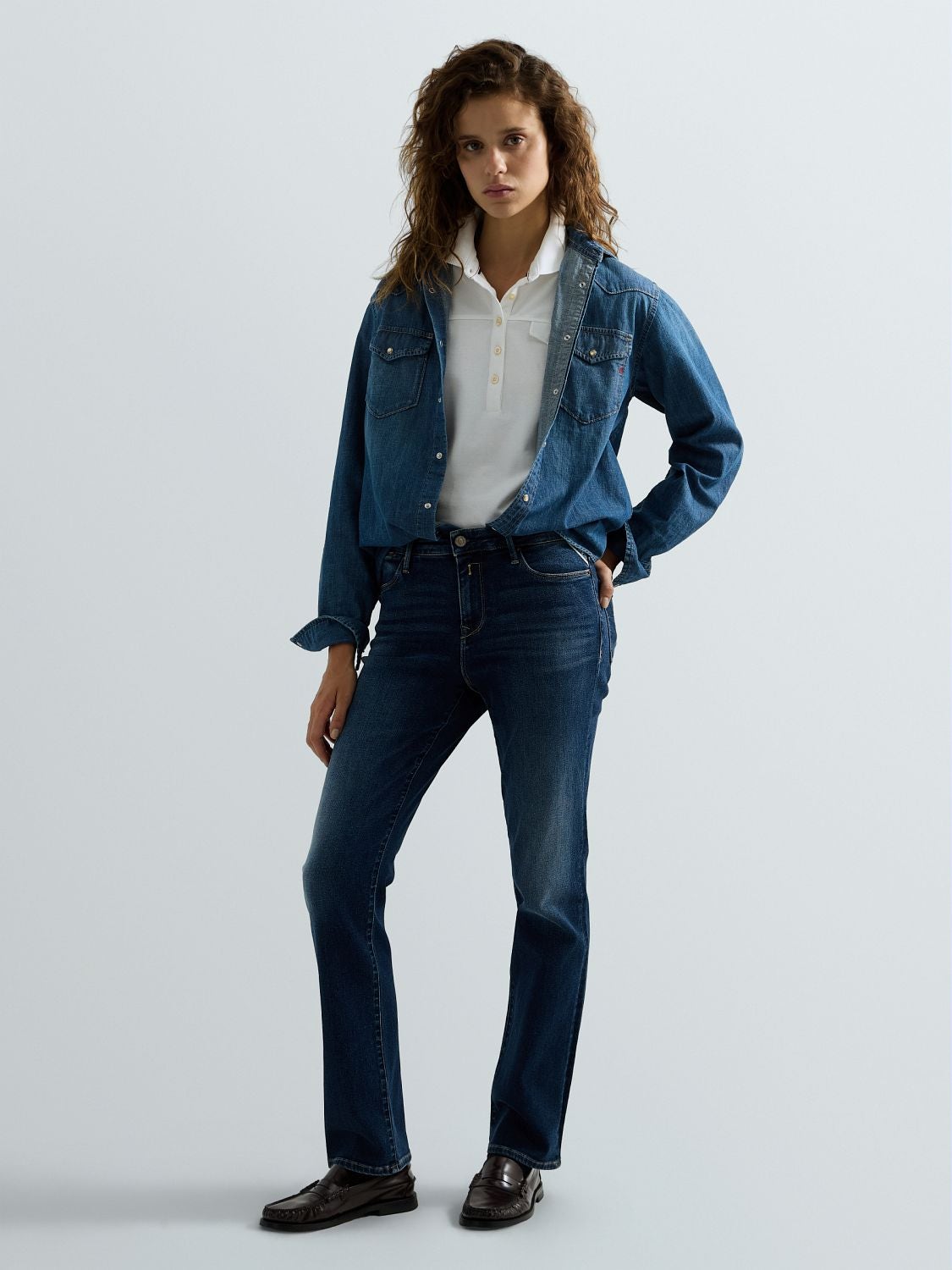 Zolie straight fit-jeans - Mörkblå – bild 1