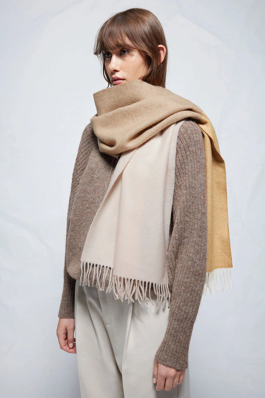 Woven Scarf Wool - Peach