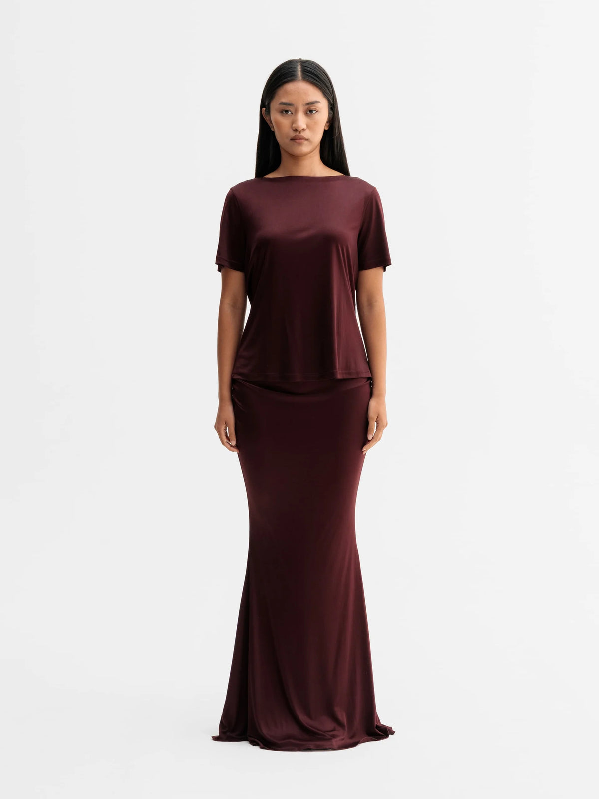 Yuni jersey tee - burgundy