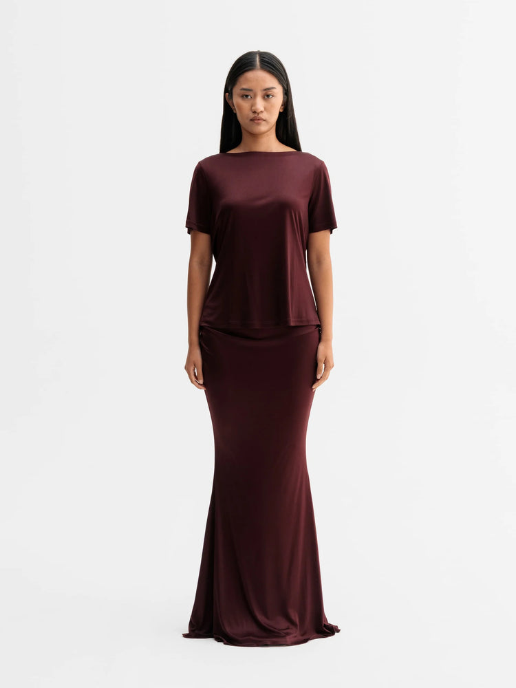 Yuni jersey tee - burgundy