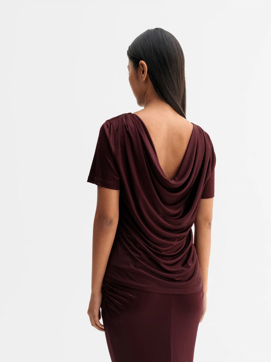 Yuni jersey tee - burgundy