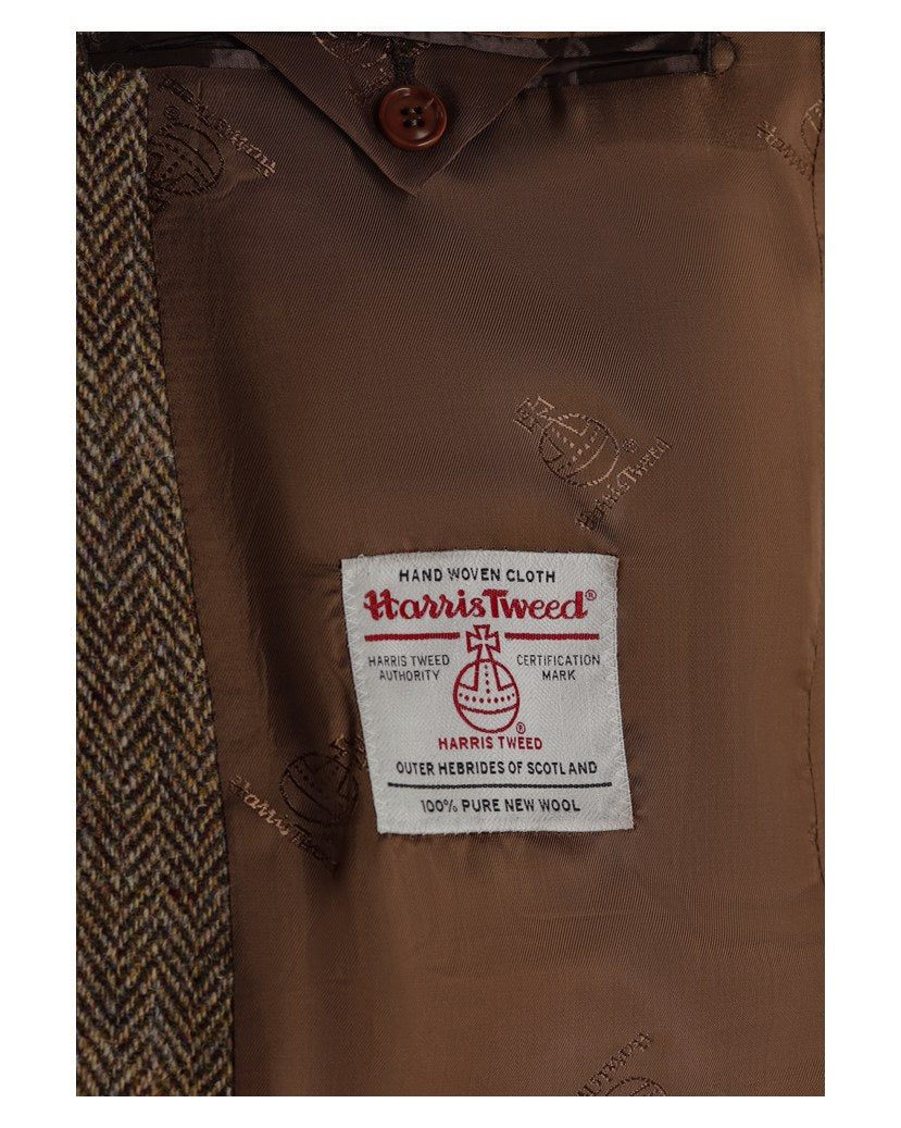 Kavaj Theo-G-HT SV i Harris Tweed, randig - Ljusbrun – detalj 2